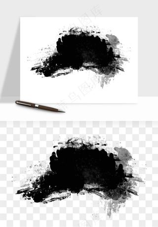 墨迹水墨圆圈圆环边框