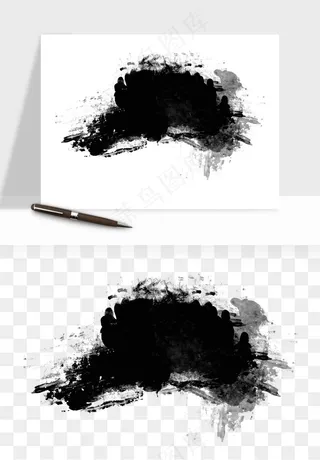 墨迹水墨圆圈圆环边框