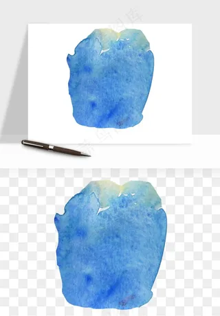 水彩泼墨涂鸦墨迹元素png免抠