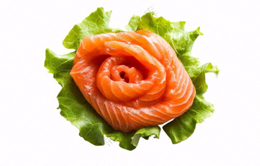 三文鱼刺身食物摄影图免抠