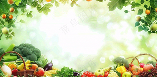农林蔬果生鲜店水果店蔬菜店背景