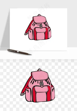 卡通书包背包双肩包png免抠