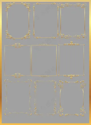 金色边框花边矢量图