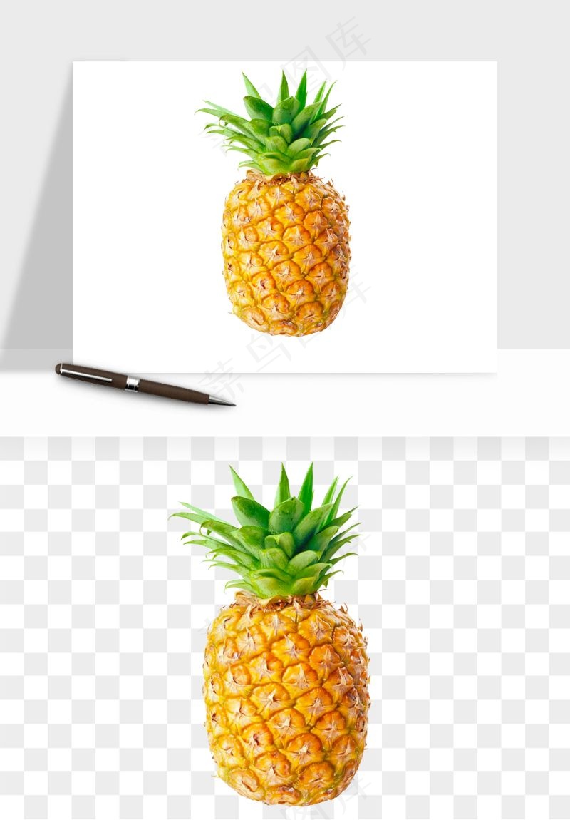 菠萝水果png免抠