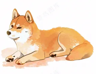 小狗宠物动物卡通插画免抠