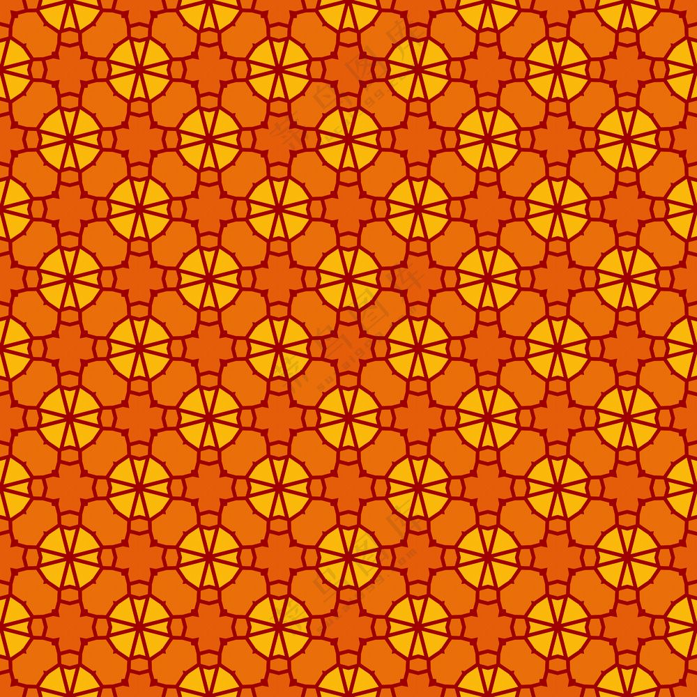 复古几何花纹无缝图案