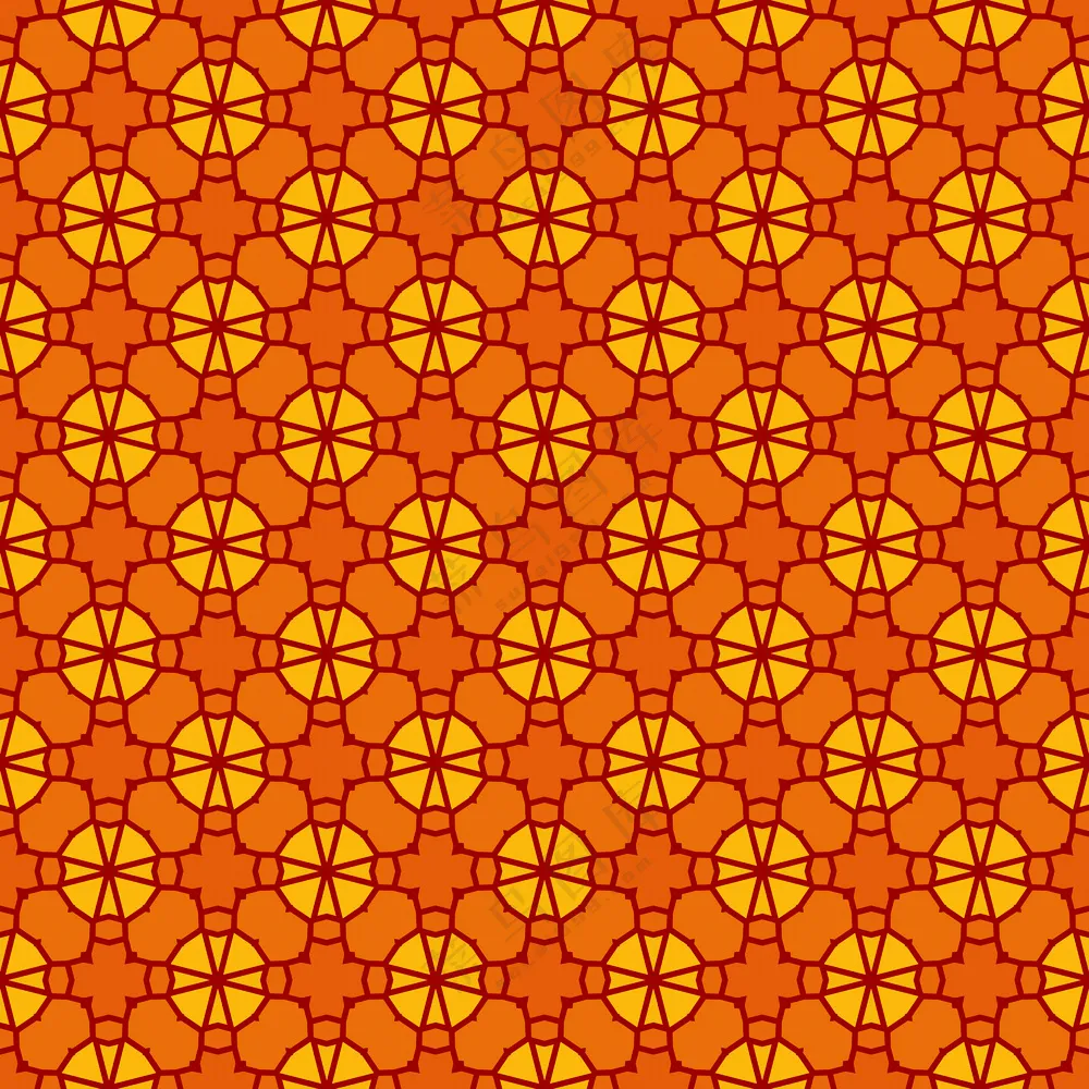 复古几何花纹无缝图案