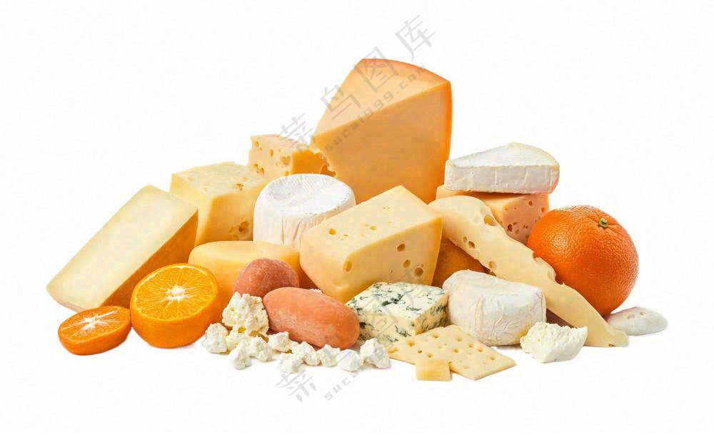 各种奶酪食物摄影图免抠