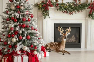 圣诞节室内装饰节日氛围摄影图