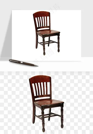 中式木椅子png免抠
