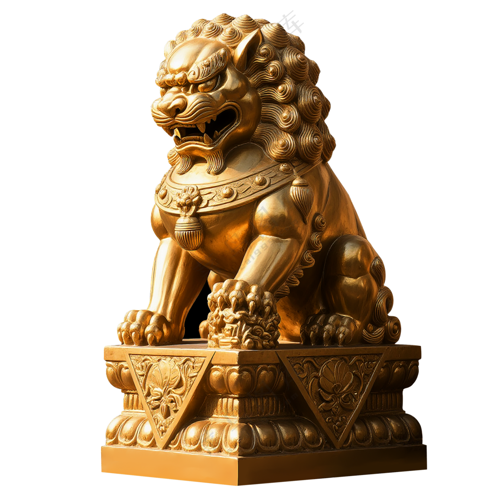 金色石狮子
