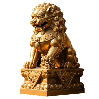 金色石狮子