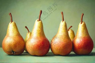 新鲜水果梨子摄影图