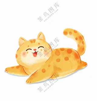 萌宠宠物卡通小猫可爱免抠