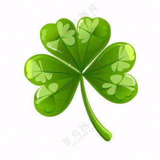 绿色四叶草三叶草植物免抠