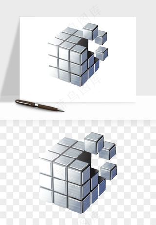 立体创意魔方png免抠