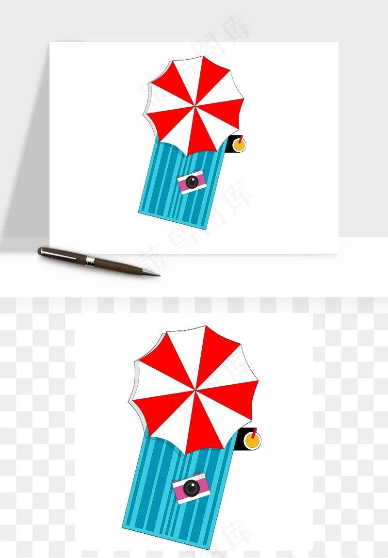 沙滩游泳度假休闲png免抠