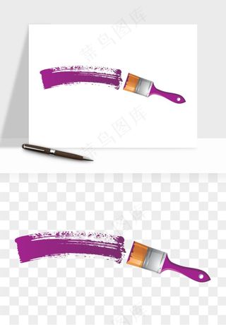 油漆刷子粉刷png免抠