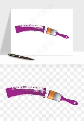 油漆刷子粉刷png免抠