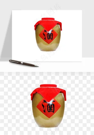 酒坛酒瓶酿酒酒缸png免抠