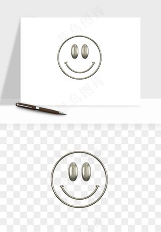 立体潮流金属质感小装饰png免抠