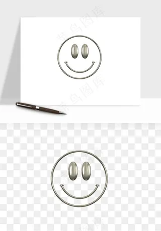 立体潮流金属质感小装饰png免抠