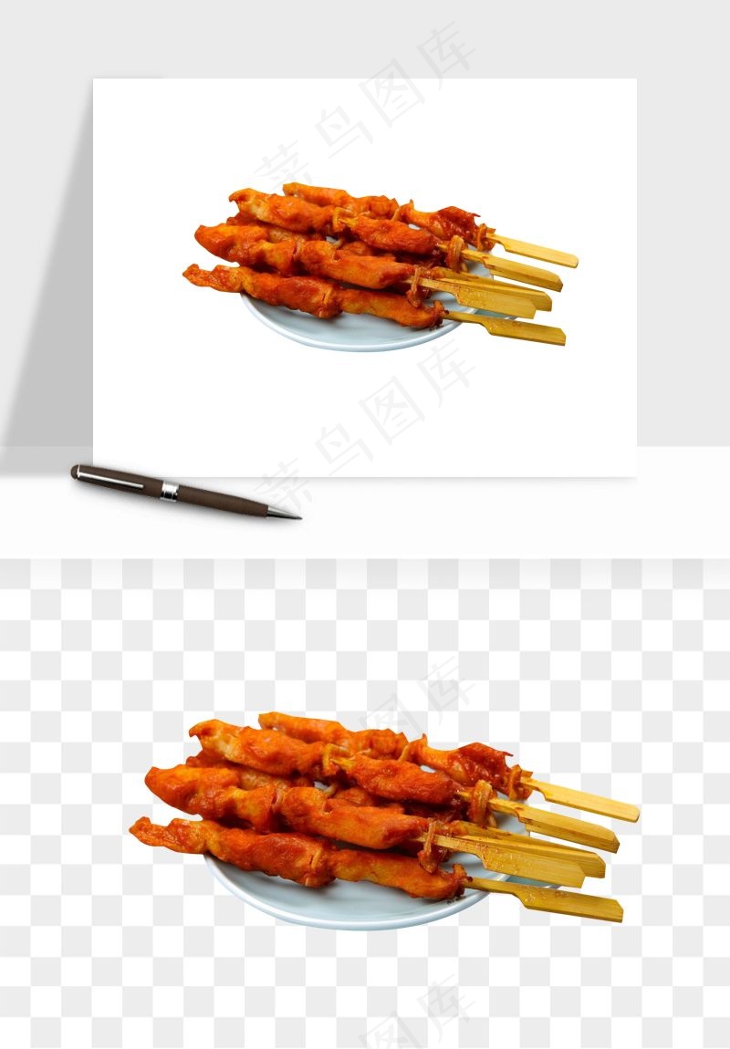 实物烧烤烤肉美食png免抠
