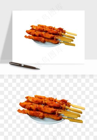 实物烧烤烤肉美食png免抠