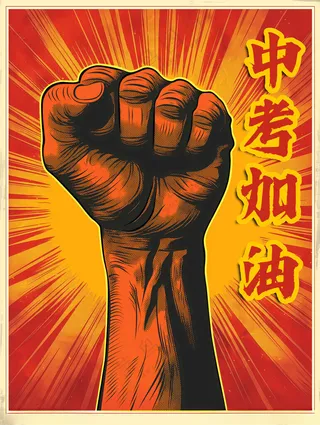 中考加油广告设计PSD海报