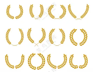 麦子logo麦穗徽章麦穗LOGO