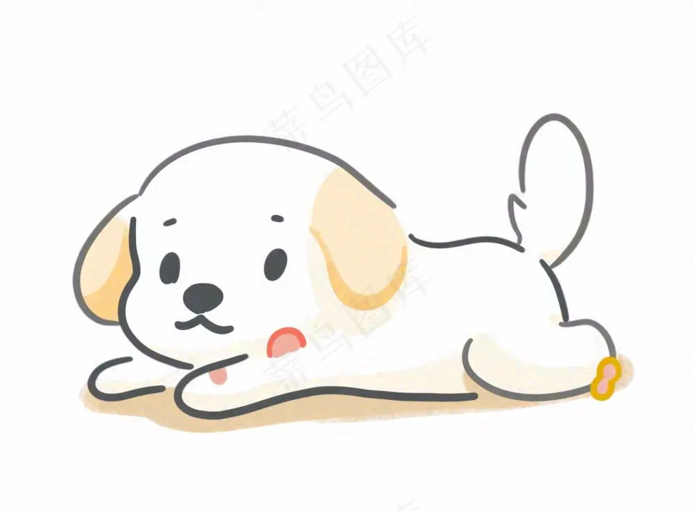 小狗宠物动物卡通插画免抠