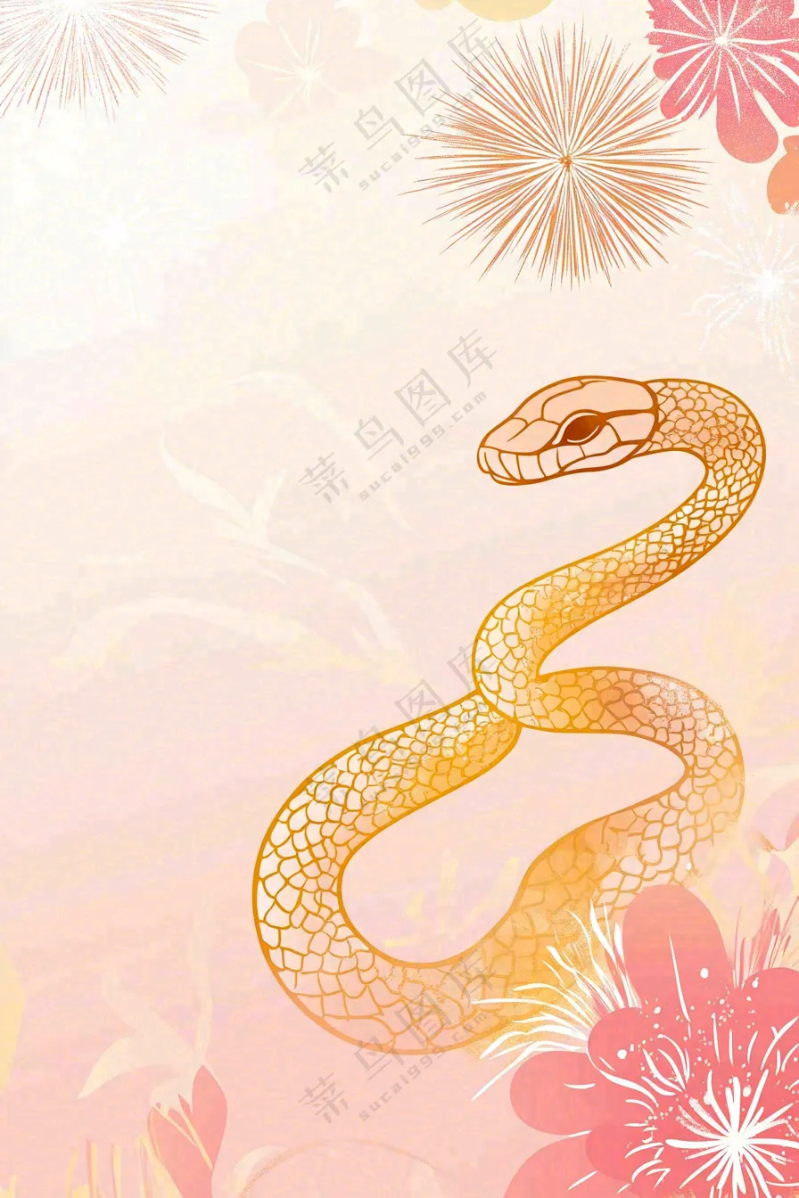 蛇年春节新年背景