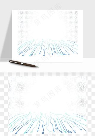 科技电路板线路矢量png免抠