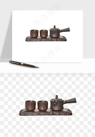 中国风茶壶茶几png免抠图