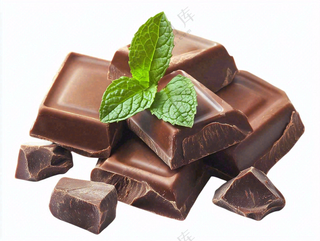 黑巧巧克力美味美食摄影图