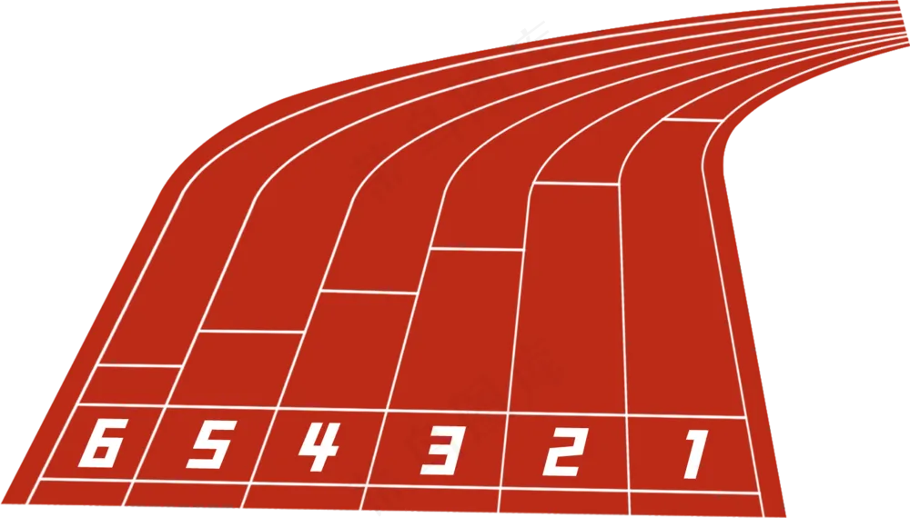 校园红色跑道矢量PSD素材