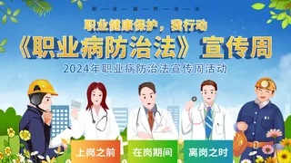 职业健康保护职业病防治宣传海报