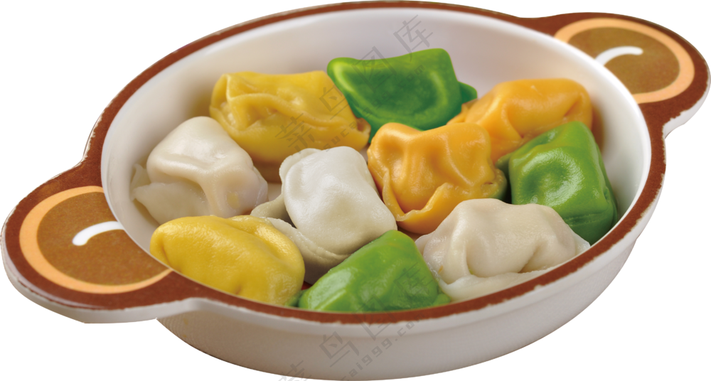彩色饺子免抠素材