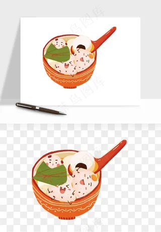 卡通表情粽子端午png免抠