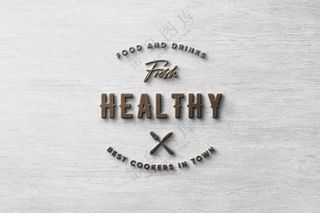 30木材Logo标志样机微标设计效果图展示模板