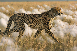 户外活动的猎豹保护动物摄影图