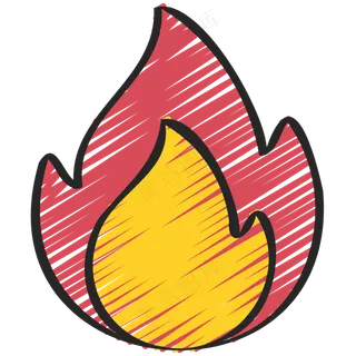 火 火焰 铅笔手绘图标icon