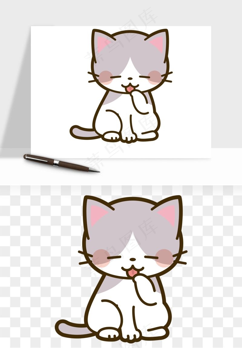 卡通狗狗猫咪png免抠