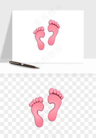 脚印脚丫鞋印png免抠