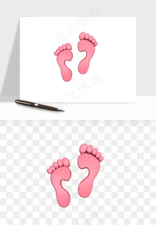 脚印脚丫鞋印png免抠