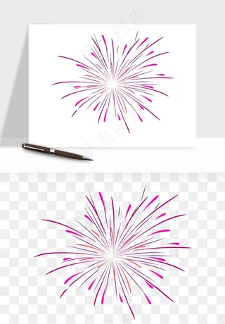 卡通烟花烟火礼花png免抠