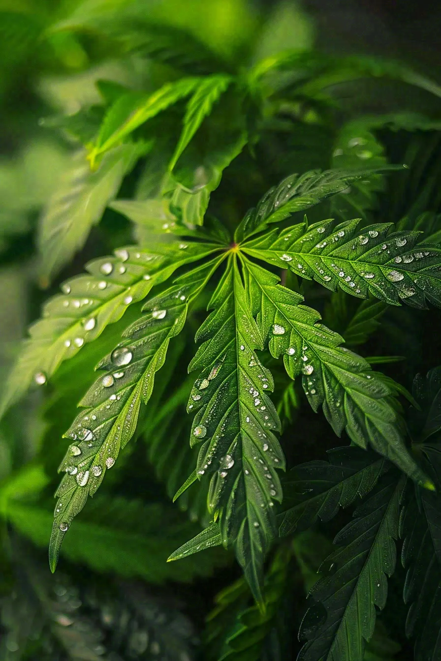 清晨植物绿叶上的露珠水滴雨水谷雨寒露摄影图