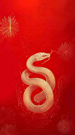 蛇年春节新年背景