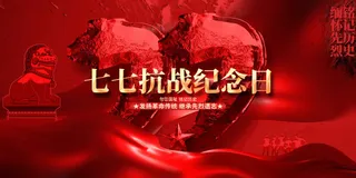 七七纪念日公益活动宣传海报展板