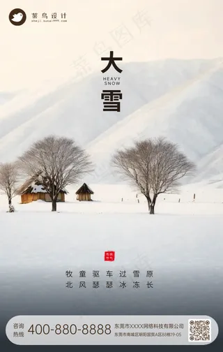 大雪手机海报